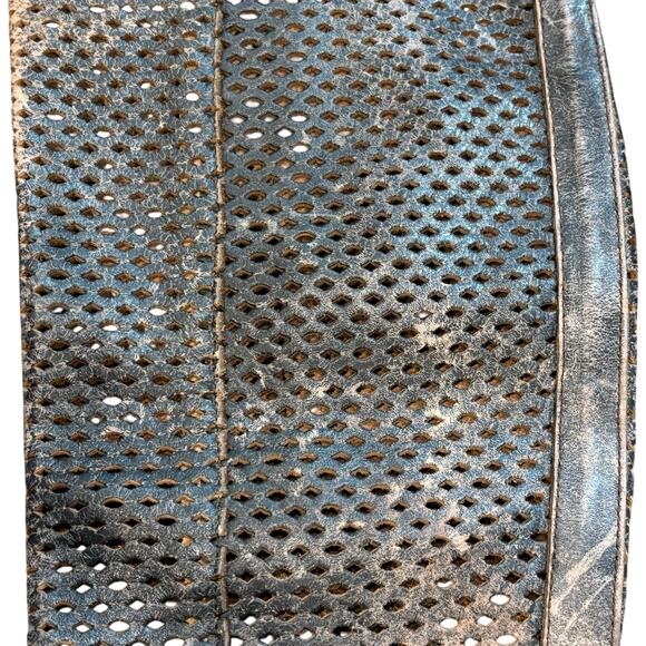 Bed Stu Cobbler Series Biltmore Boot Black Brown Distressed Perforated Knee Hi 7 - Picture 9 of 11